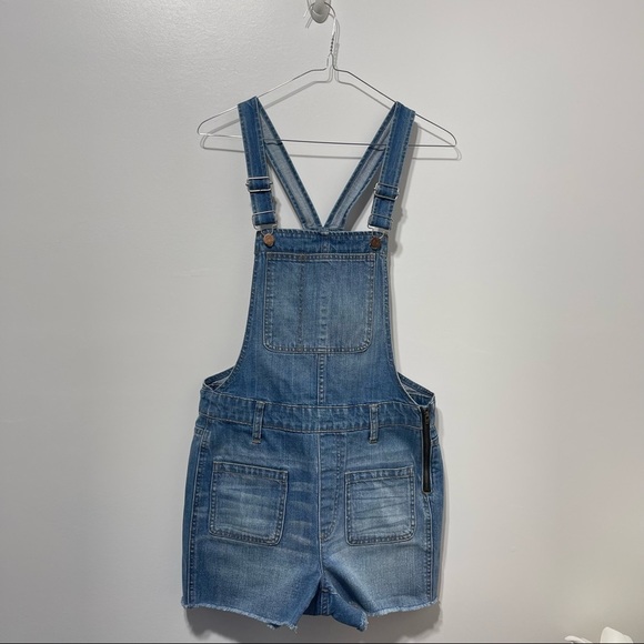 Madewell Adirondack Short Overalls in Isley Wash Size Small - Picture 3 of 11